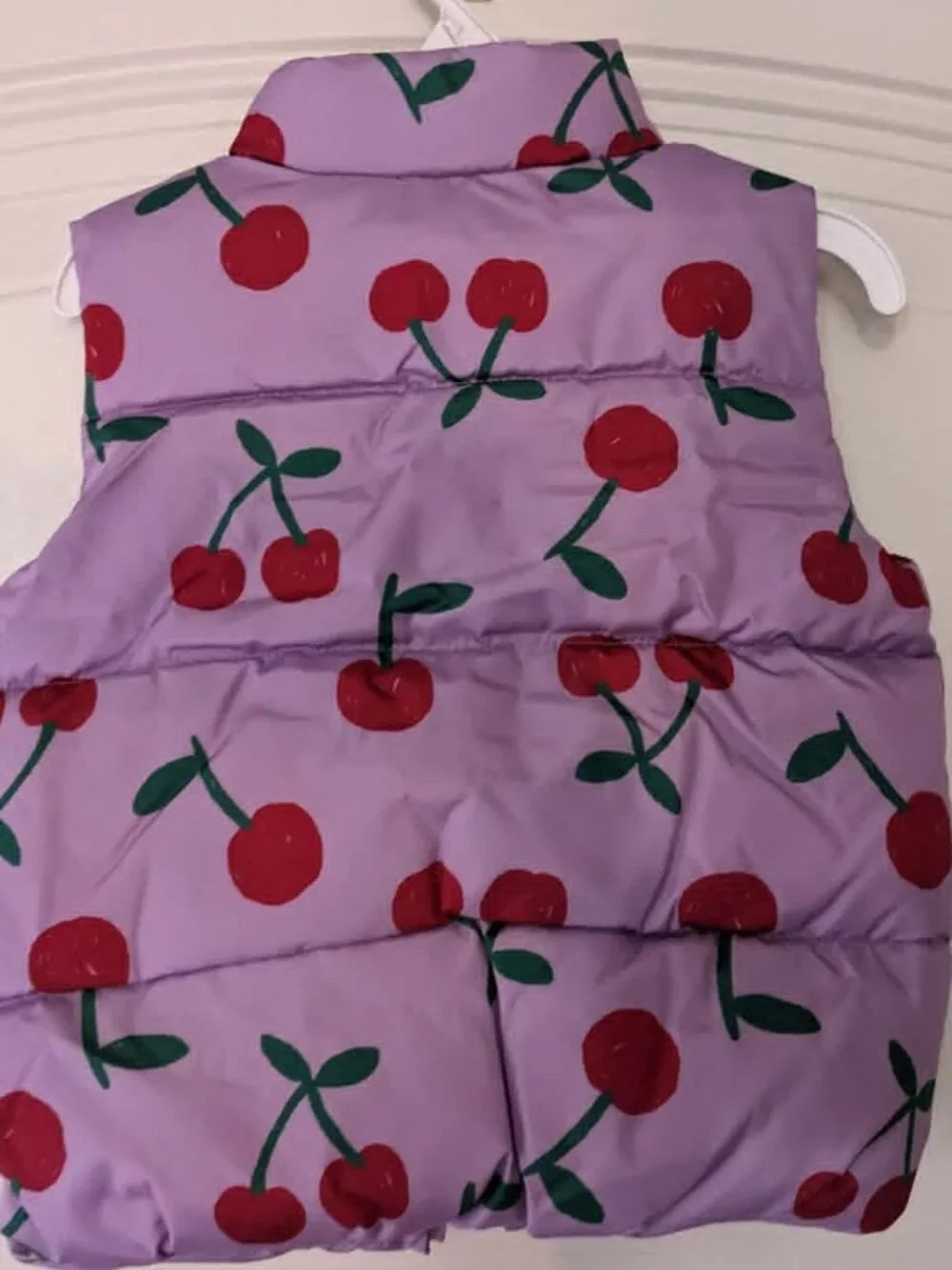 Girl's Old Navy Cherry Puffer Vest 3T Water Resistant - size 3T - NWT